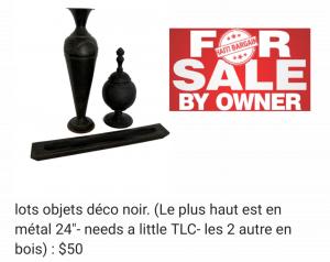 ARTICLES DIVERS * For Sale by OWNER *