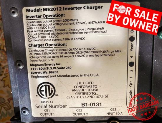 INVERTER & CHARGE CONTROLLER PACKAGE