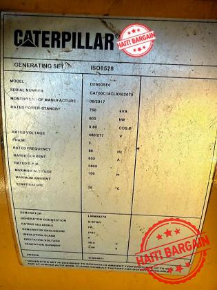 GENERATOR - CATERPILLAR 600 KW