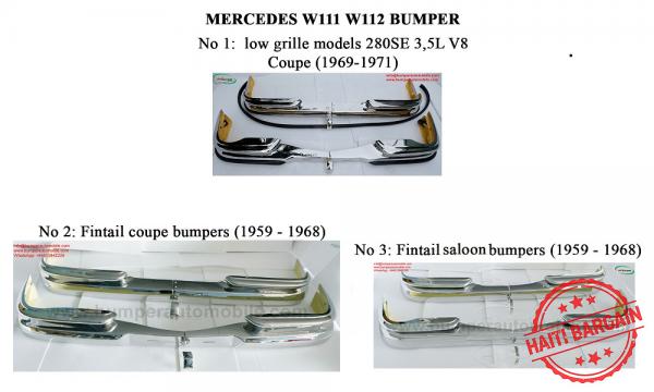 Mercedes W111 W112 Model Saloon And Coupe/Cabriolet