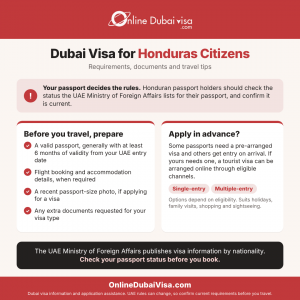 Dubai Visa for Honduras Citizens: Requirements, Documents and Travel Tips